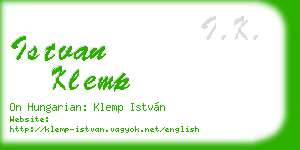 istvan klemp business card